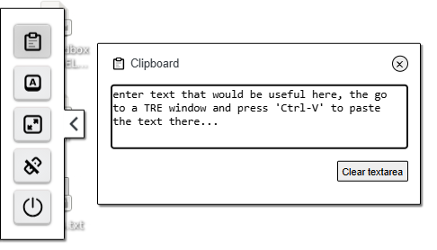 Clipboard tool with text