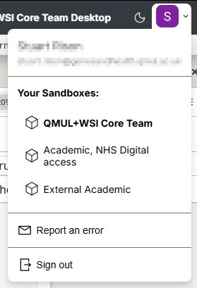 Access to multiple sandboxes in the TRE