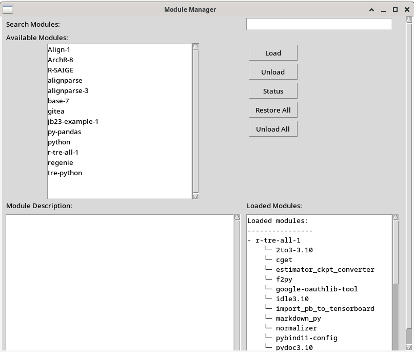 Module Manager GUI